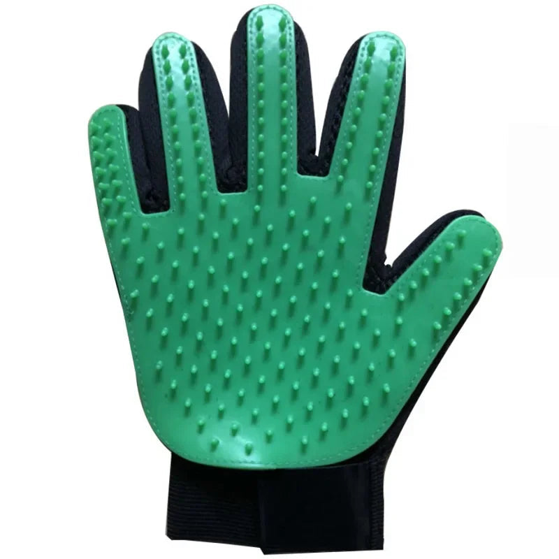 Pet Glove Cat Grooming Glove Cat Hair Deshedding Brush Gloves Dog Comb for Cats Bath Hair Remover Clean Massage Brush For Animal Happy Tails Pet Shop Store