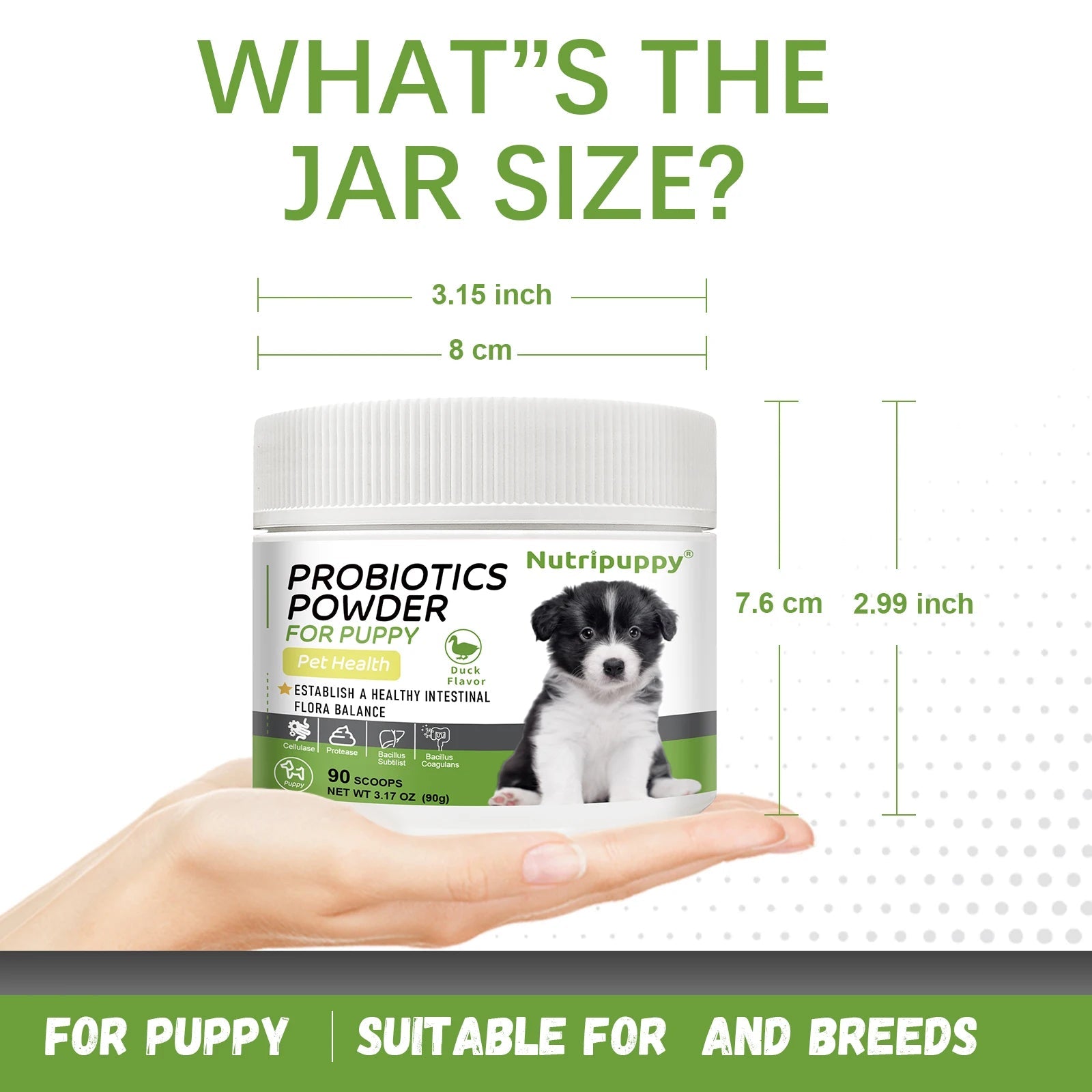 Dog Probiotic Powder Supplement - Supports Digestive Health&Relieves Diarrhea,Boosts Immune System for Puppy Adult Senior Dogs Happy Tails Pet Shop Store