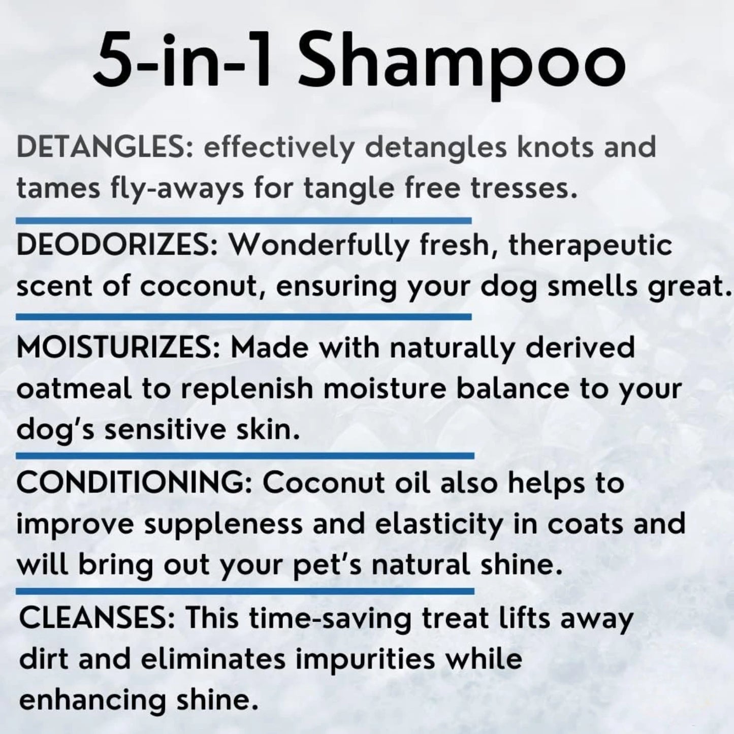 Shampoing ATUBAN 5 en 1 pour chiens à la peau sensible et aux odeurs désagréables-473 ml (16 fl oz) 
