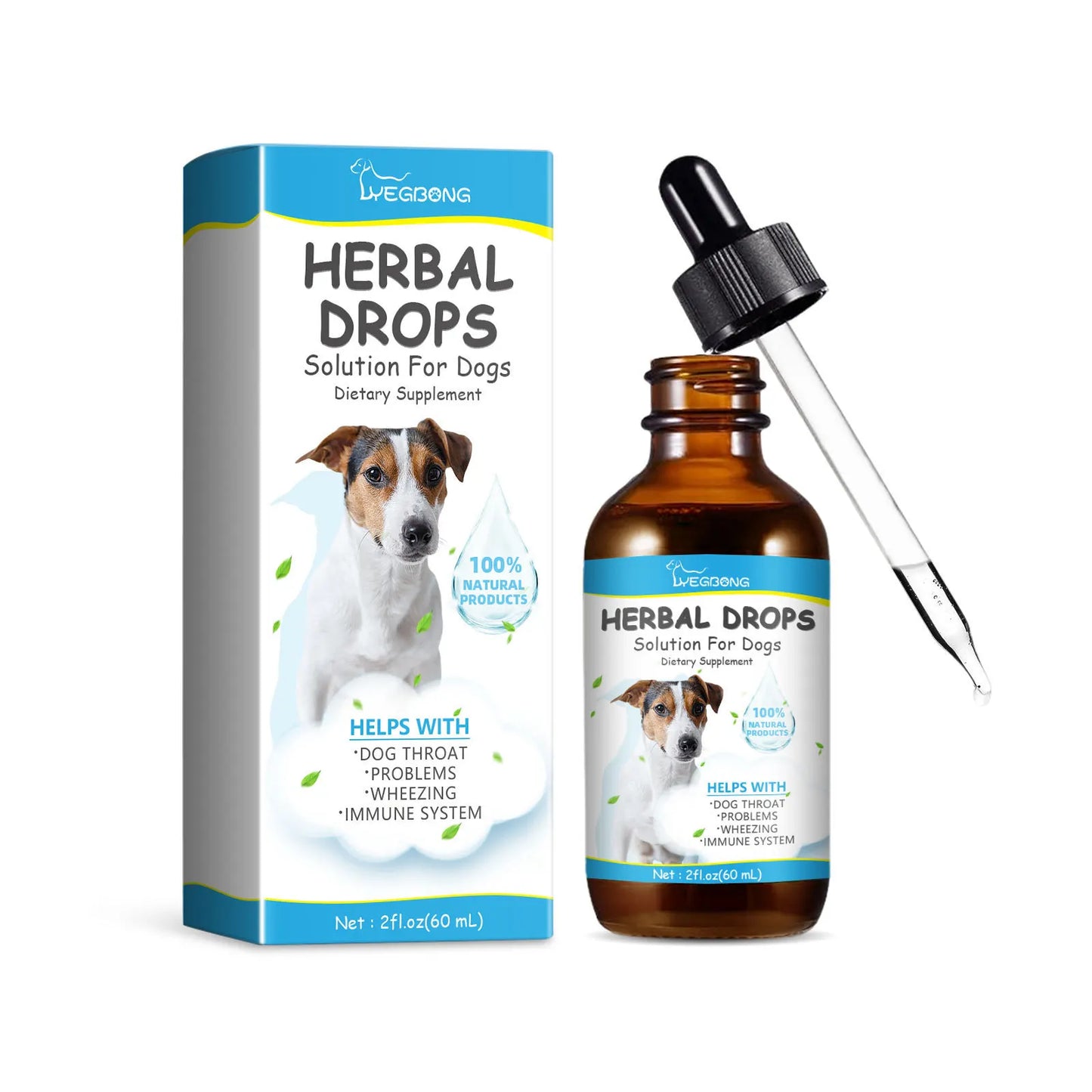 Dog Cough Drop Wet Medicine Sore Throat Soother Sneezing Cough Relief Anti Inflammation Itching Relief Natural Pet Cough Liquid