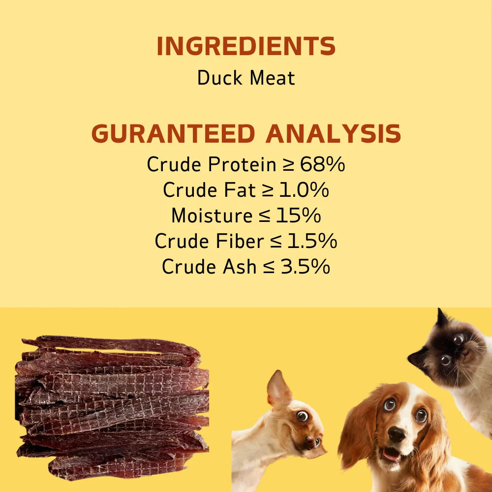 Friandises pour chiens de petite, moyenne et grande taille, à base de véritable canard pur, 150 g (5, 29 oz) -Saines et saines
