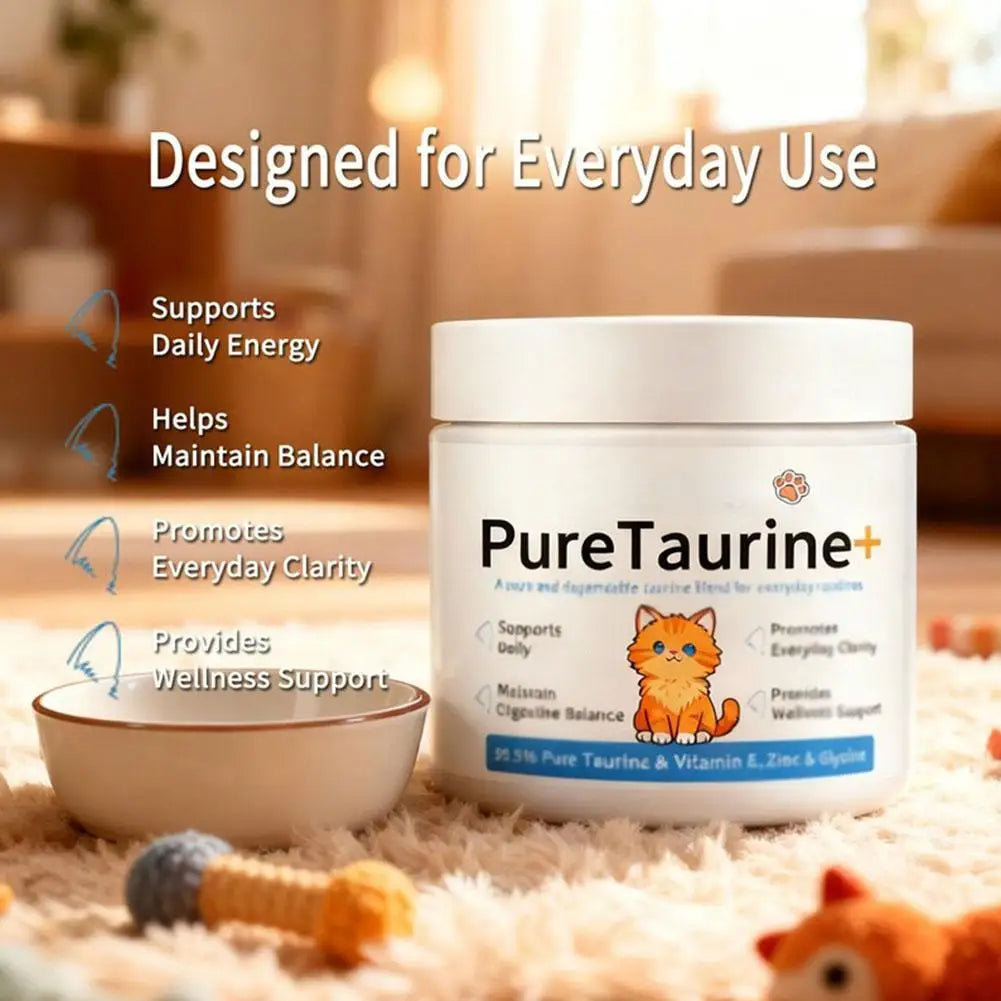 1/2pcs Cat body Health care powder 99.9% pure taurine VE Zinc Supports Digestion&Enhancing Immunityfor Pets with Sensitive Intes