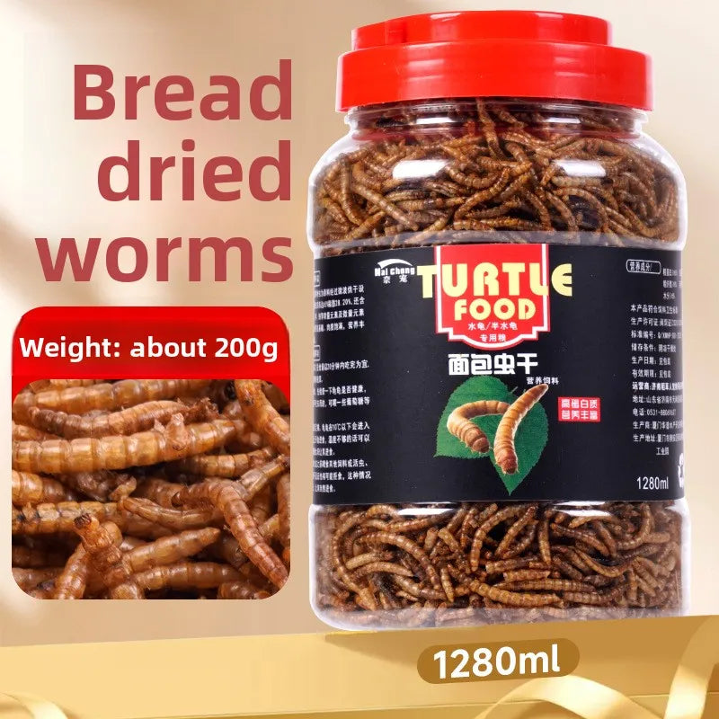 Naichong Small Pet & Reptile Freeze-Dried Food - Diet for Hamsters,Sugar Gliders,Turtles&Fish with Dried Fish,Shrimp & Mealworms
