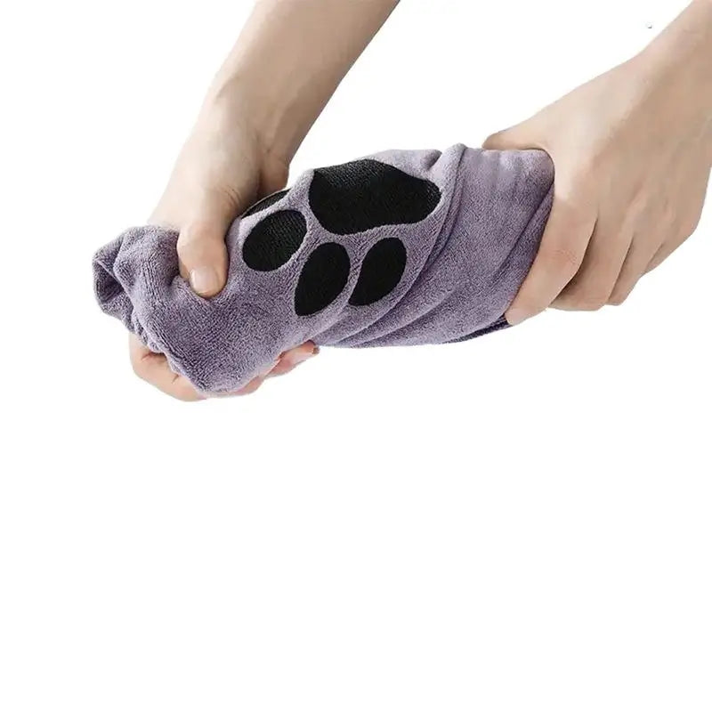 Microfiber Pet Bath Towel Embroidered Super Soft Absorbent Towel For Dogs Cat Grooming Supplies