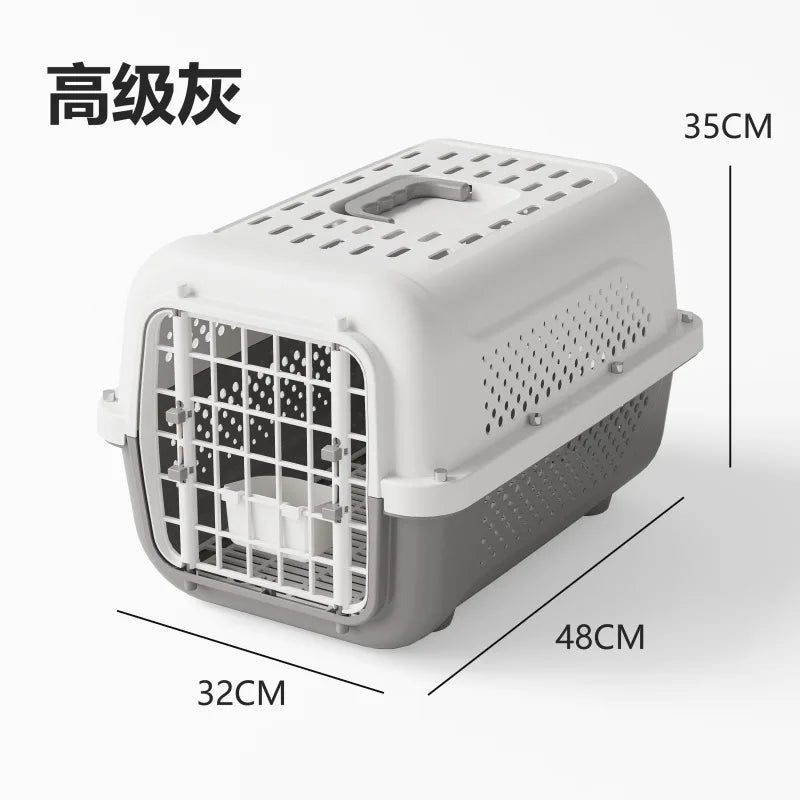 Cage de transport ventilée pour animaux de compagnie (PP) pour petits chats et chiens, homologuée cabine, pour voiture ou avion. 