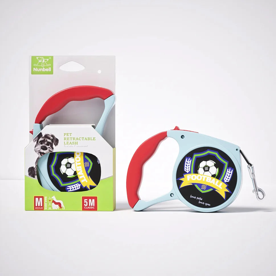 Cartoon Retractable Dog Leash Anti-burst Pull Anti-tangle Anti-escape Portable Outdoor Pet Walking Rope