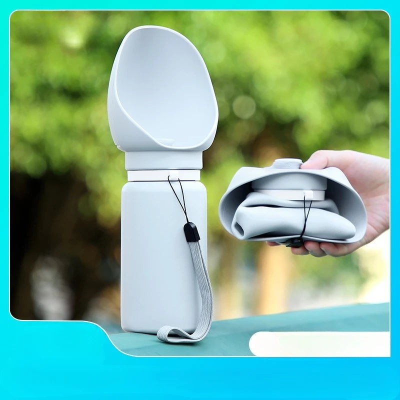 Nuevo vaso de agua de silicona para perros, portátil para exteriores, hervidor plegable de viaje, fuente de agua para perros, suministros para mascotas