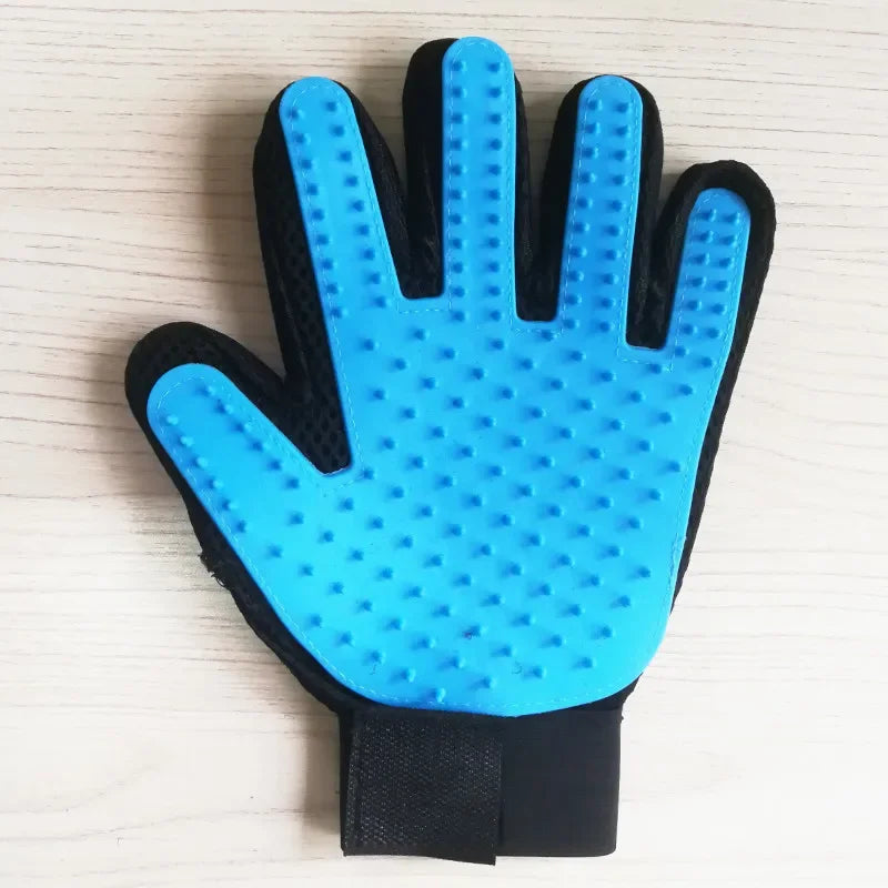 Pet Glove Cat Grooming Glove Cat Hair Deshedding Brush Gloves Dog Comb for Cats Bath Hair Remover Clean Massage Brush For Animal Happy Tails Pet Shop Store