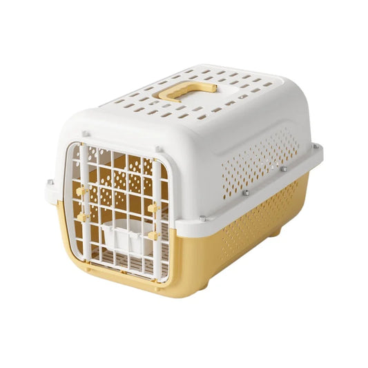 Transportín para mascotas PP Airline con ventilación, caja de viaje pequeña para gatos y perros, aprobado para cabina, transportador portátil para coche y vuelos