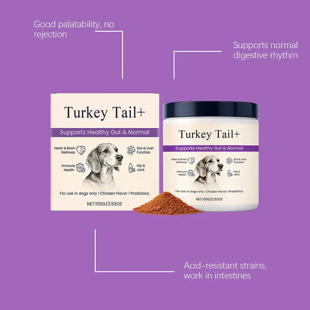 Dog Probiotic Intestinal Powder Delicious Bacon Flavor Digestive Support Long Shelf Life Premium Pet Health Supplement