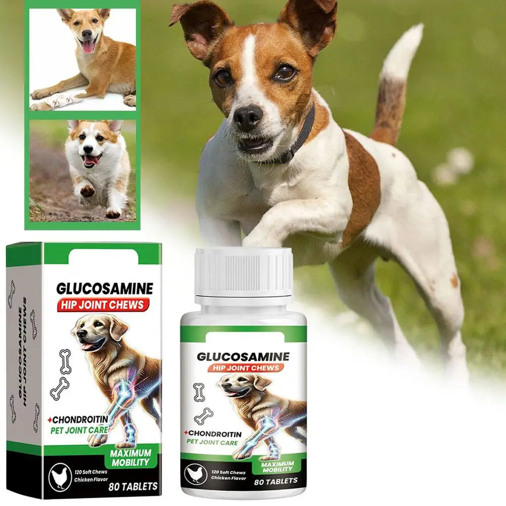 80 Tablets Pet Joint Care Soft Chews Supplement Glucosamine Pet Joint Care Chews Chondroitin Supplement For Dogs Joint Support