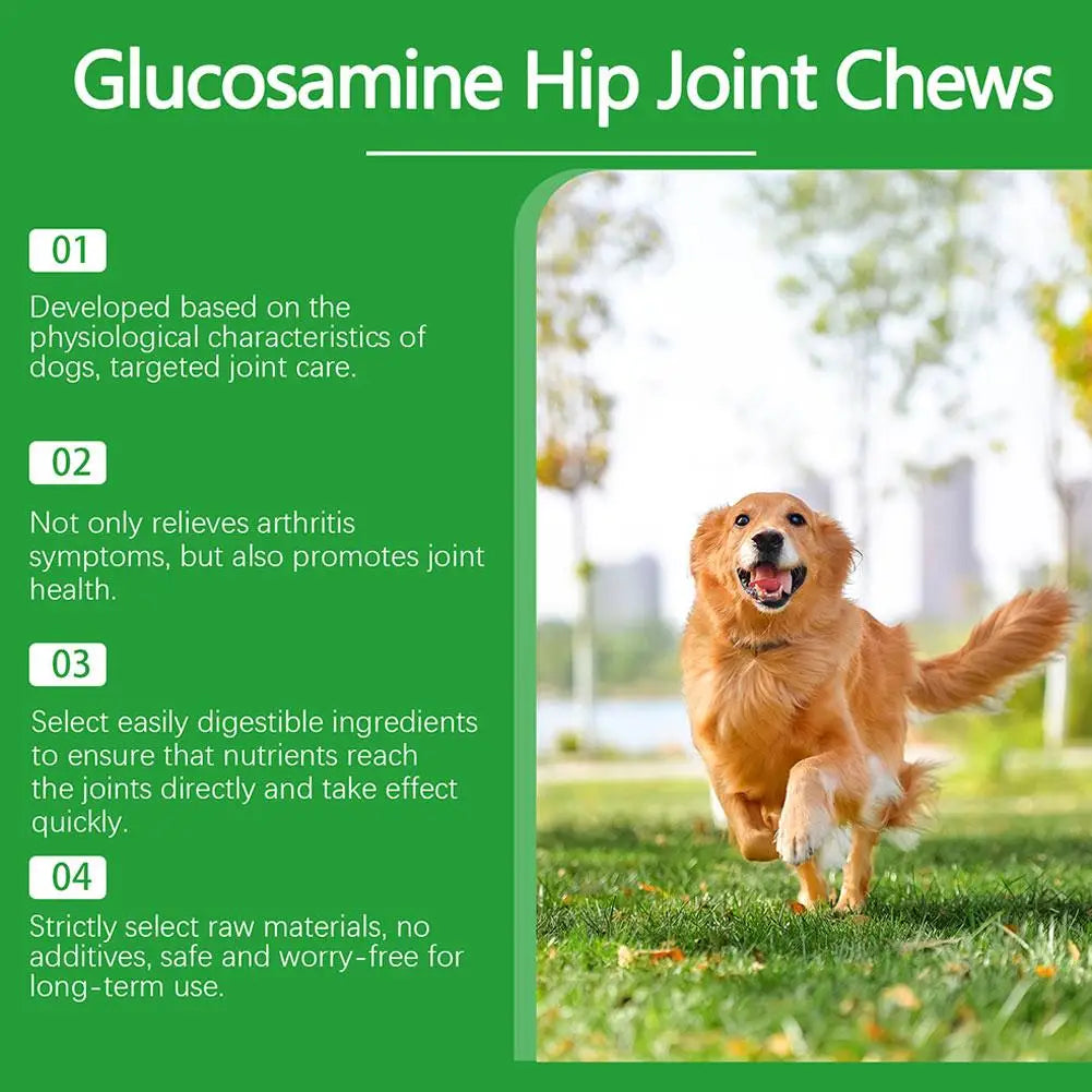 80 Tablets Pet Joint Care Soft Chews Supplement Glucosamine Pet Joint Care Chews Chondroitin Supplement For Dogs Joint Support