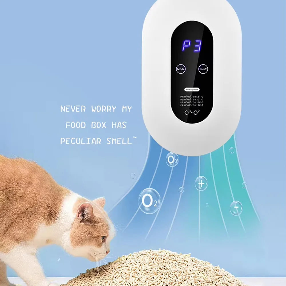 Purificador de Odores para Gatos Smart Cat Purificador de Ar para Pets Desodorizador de Caixa de Areia Baixo Ruído Desodorizador de Vaso Sanitário para Cães e Gatos com 4 Modos de Trabalho