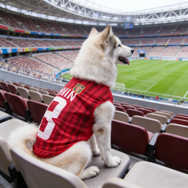 2026 Soccer Cat Dog Football Breathable Mesh Jersey Dog Jersey Thin Cool Summer Pet Clothes T Shirt Puppy Soft Quick Dry Vest