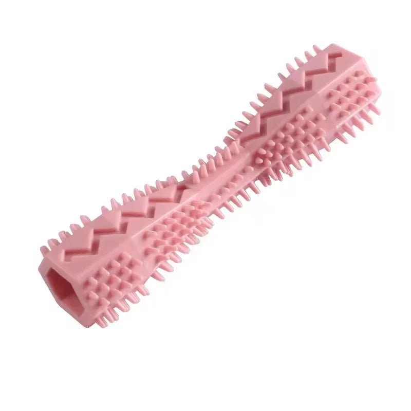 Interactive Leakage Food Pet Toy Hexagonal Shape Dog Cat Molar Stick Tough Chew Toy For Teeth Cleaning Boredom Relief Pet Suppy