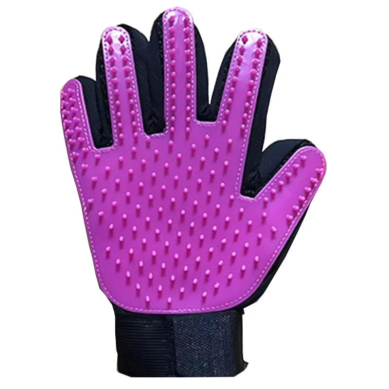 Pet Glove Cat Grooming Glove Cat Hair Deshedding Brush Gloves Dog Comb for Cats Bath Hair Remover Clean Massage Brush For Animal Happy Tails Pet Shop Store