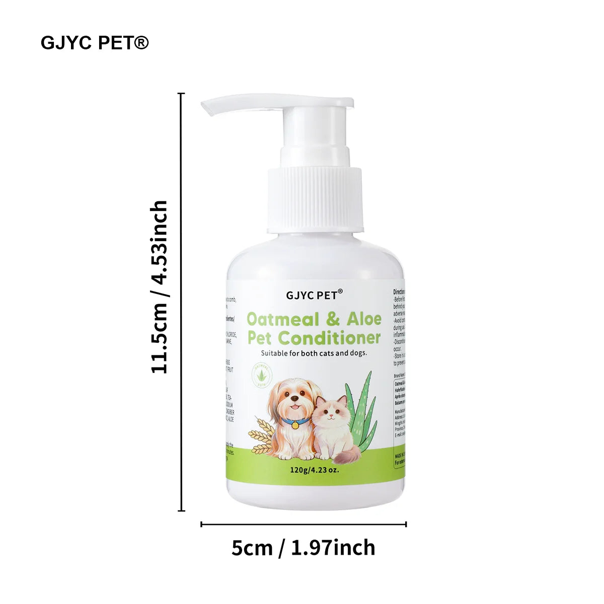 Après-shampoing pour chiens et chats à la peau sensible, à base d'avoine naturelle et d'aloe vera. Formule démêlante et hydratante, pour un pelage doux et brillant. Parfum longue durée. 