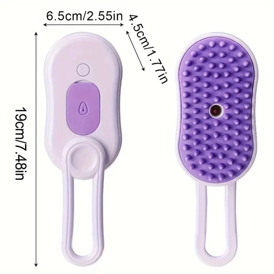 Herramienta plegable de aseo para gatos y perros con cerdas de silicona, apta tanto para pelo largo como corto