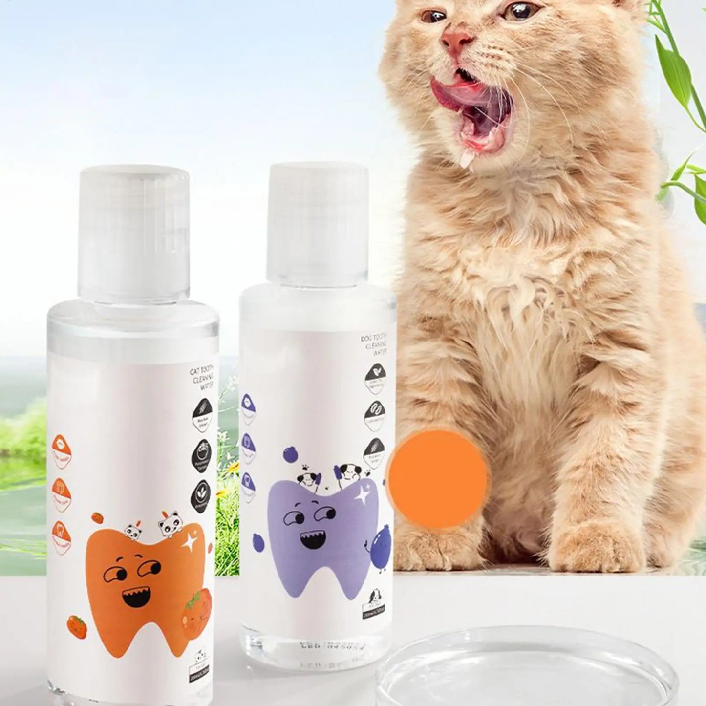 200ml Dog Water Additive For Teeth Care Natural Cat Breath Freshener Solution For Indoor Outdoor Travel Brushing Grooming Health