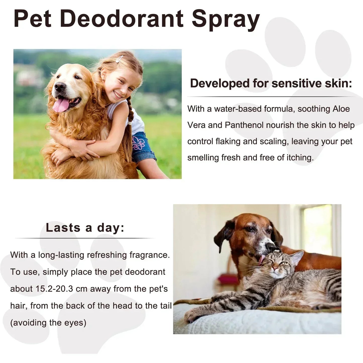 Spray Desodorante para Mascotas 50ml Perfume para Perros Aceite de Lavanda Spray Desodorante Anti Picazón Fragante Cuidado de Belleza para Gatos y Perros