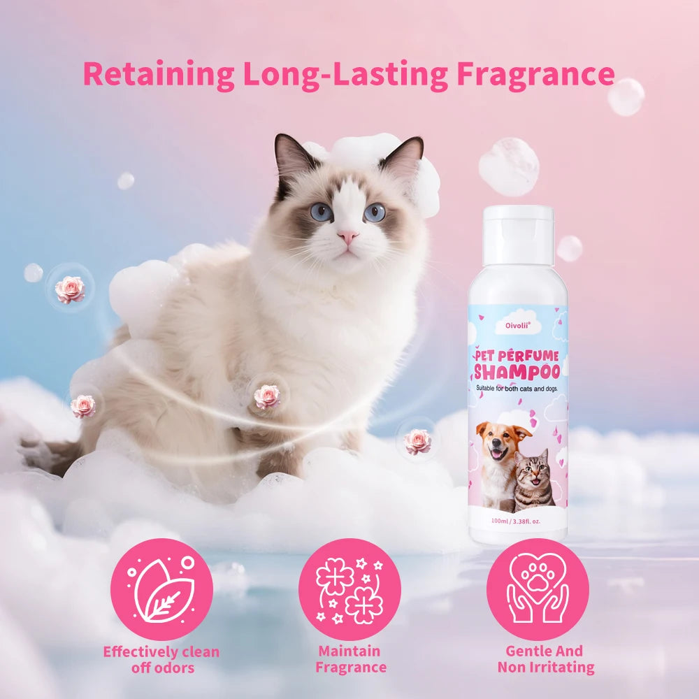 Gel douche pour animaux, shampoing pour chien, déodorant, nettoyage en profondeur, parfum longue durée, pelage propre, lisse et brillant, parfum pour chat, gel douche pour le corps