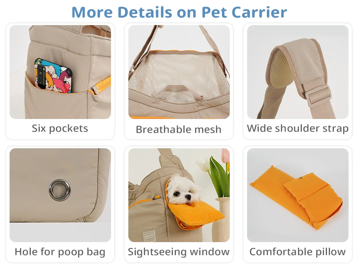 Sac à dos de transport pliable pour chiens de petite et moyenne taille, approuvé par les compagnies aériennes, souple et respirant grâce à sa maille aérée. 