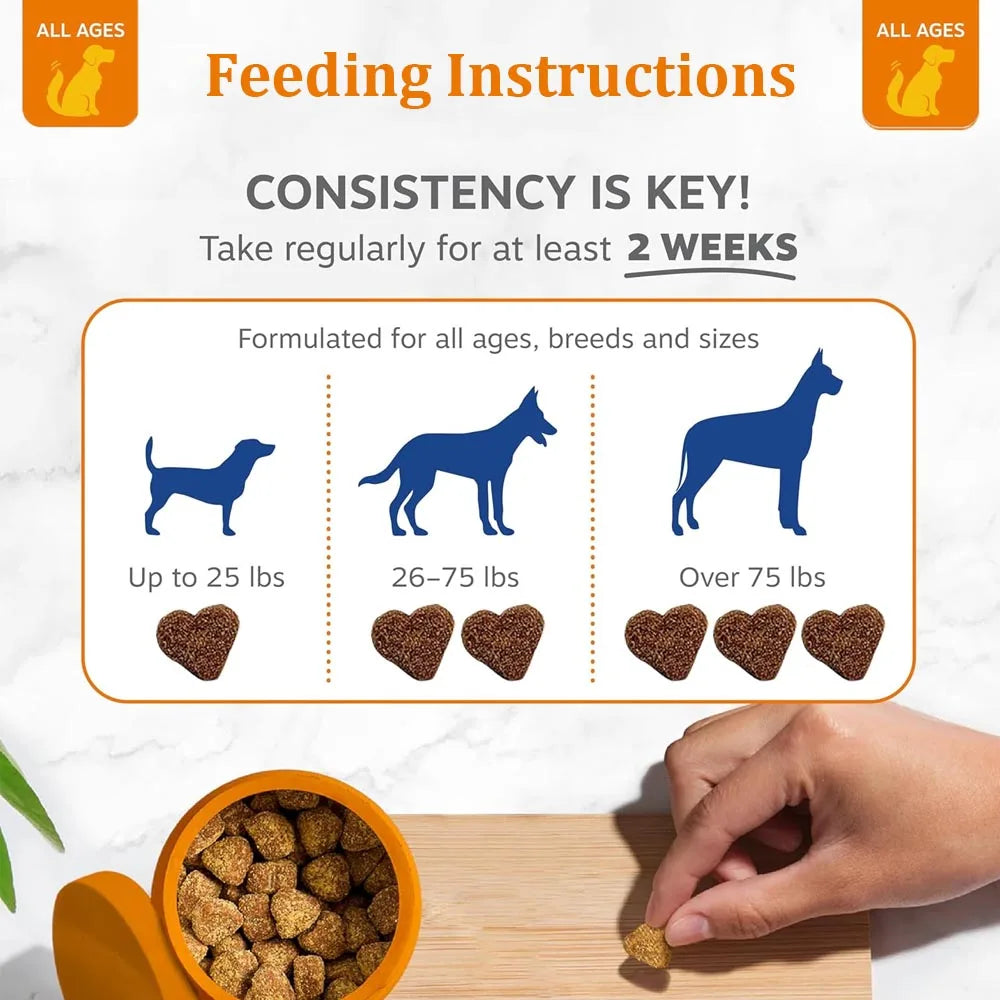 Dog Multivitamin, Chewable Dog Vitamins and Supplements for Hip & Joints, Skin & Coat, Omega 3 Fish Oil for Dogs- Senior & Puppy Happy Tails Pet Shop Store