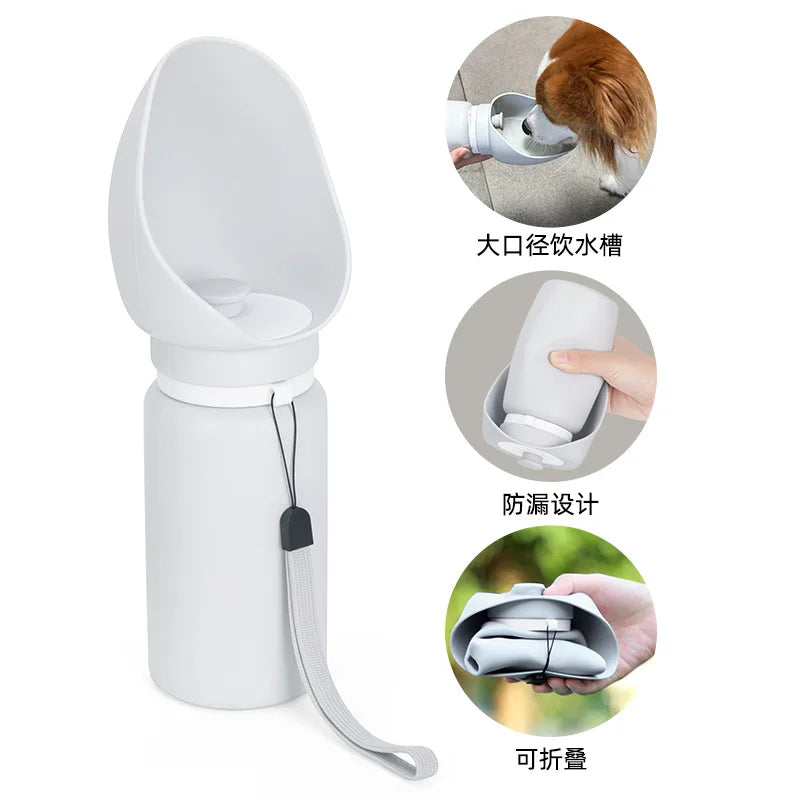Nuevo vaso de agua de silicona para perros, portátil para exteriores, hervidor plegable de viaje, fuente de agua para perros, suministros para mascotas