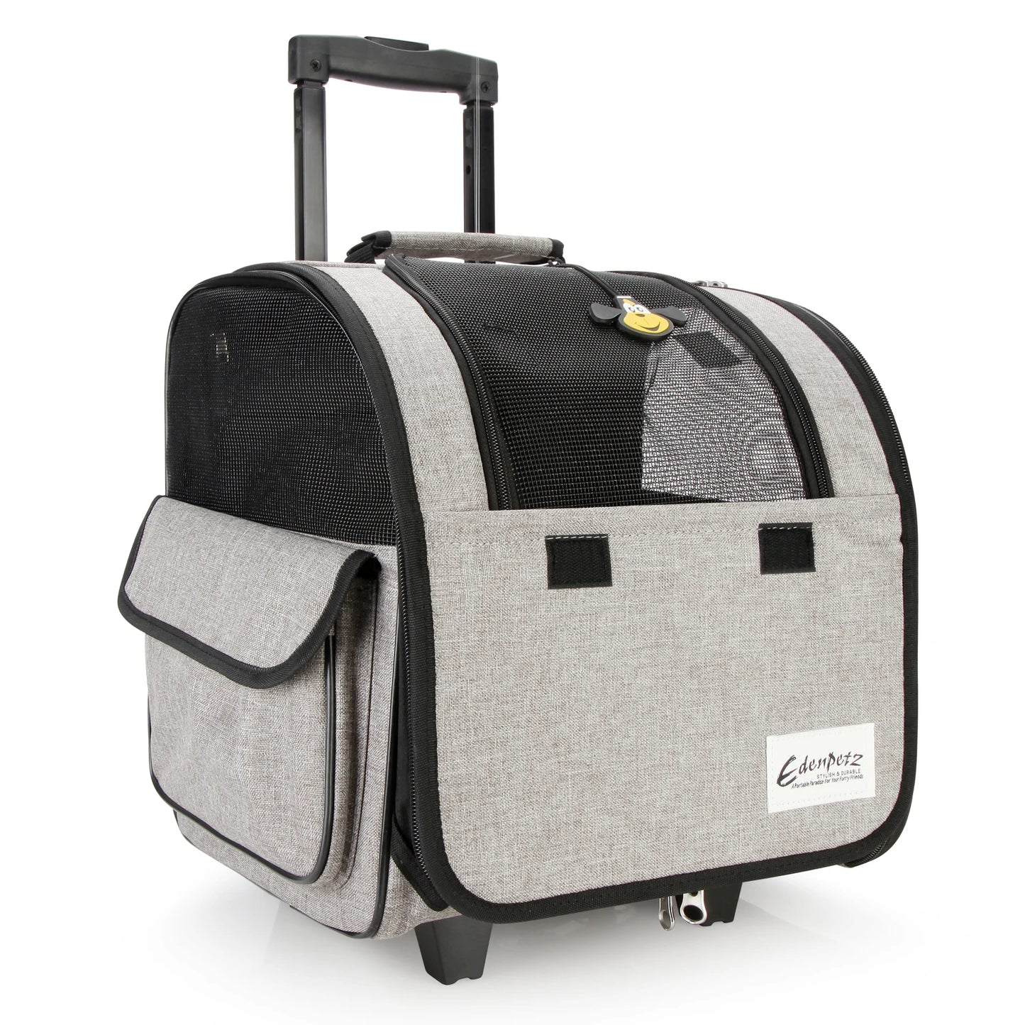 Cochecito Grande para Mascotas Plegable Multifuncional Transporte Aéreo Aprobado Transportín Mochila con Ruedas para Perros Gatos
