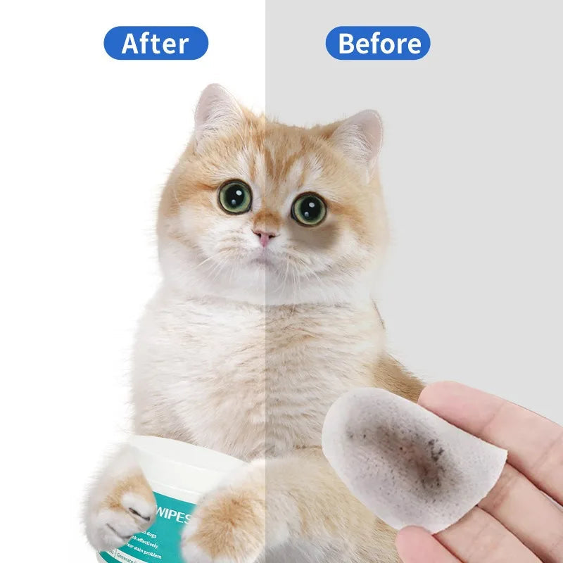 100 Piece Pet Eye Cleaning Wipes Tear Mark Remover for Cats Hygienic Grooming Wet Tissues for Home Pet Care Happy Tails Pet Shop Store