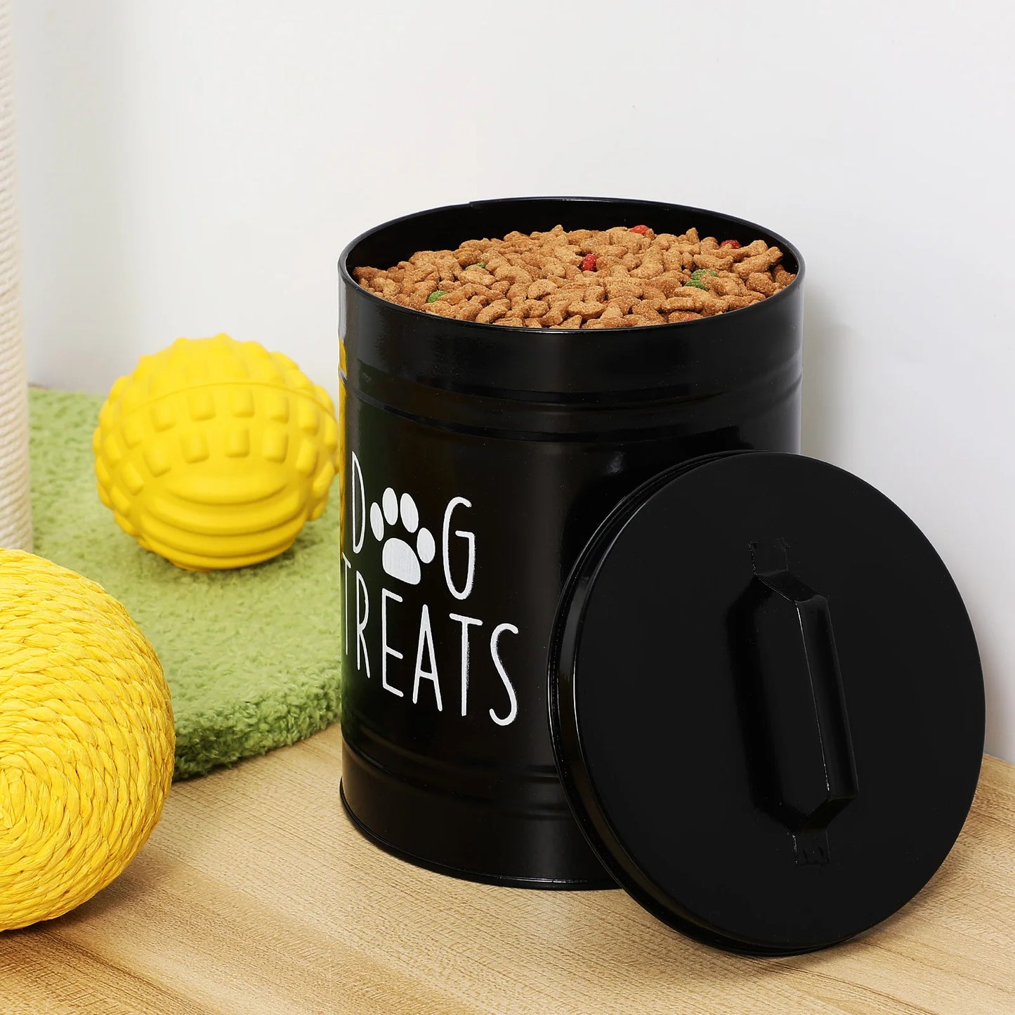 Pote para Petiscos de Cachorro Hermético com Tampa Vedação a Ar, Armazenamento de Ração de Cachorro, Tanque de Armazenamento de Ração de Cachorro, Lixeira de Cozinha, suprimentos para Pet Food