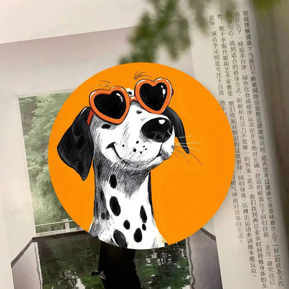Cartoon Funny Colorful Dog Wooden Coaster  Suitable For Restaurants And Coffee Shops Easy To Wash And Clean