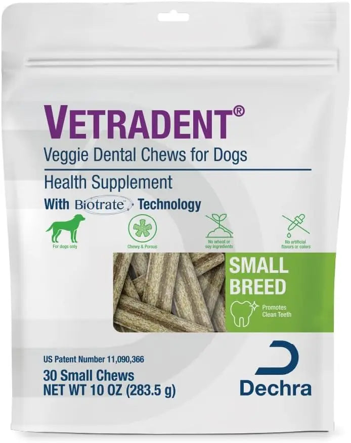 Masticables dentales vegetales para perros pequeños, golosinas naturales para limpiar los dientes