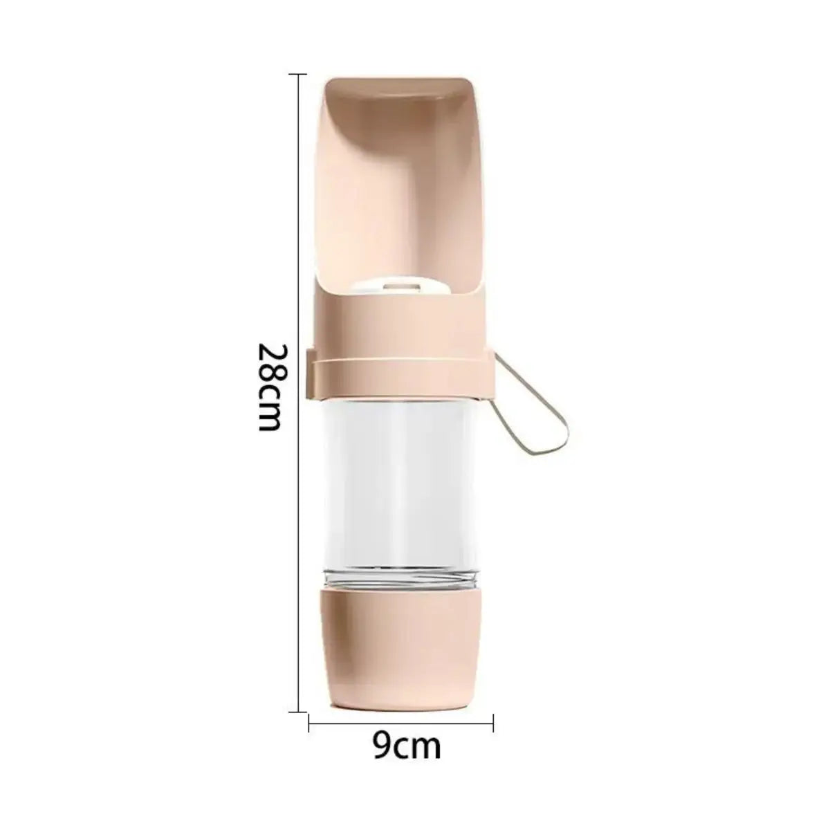 Botella de agua portátil para perros y gatos con compartimento para comida y agua para cachorros, comederos para perros, viajes al aire libre, suministros para mascotas