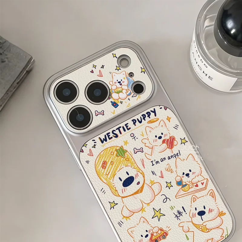 Interesante Estuche para teléfono con graffiti de perro bien educado para iPhone 17 AIR 16 15 14 13 PRO MAX PLUS, cubierta antipolvo y anticaídas