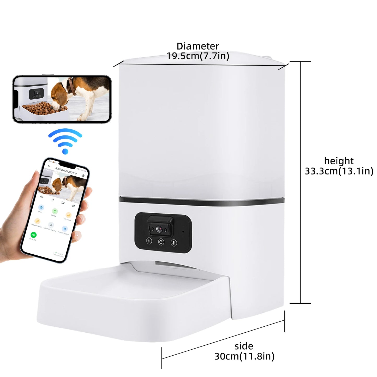6L 5G Smart Camera APP Automatic Pet Feeder Time For Cats Dog Dry Food Bowl Video Dispenser With Night Vision Function