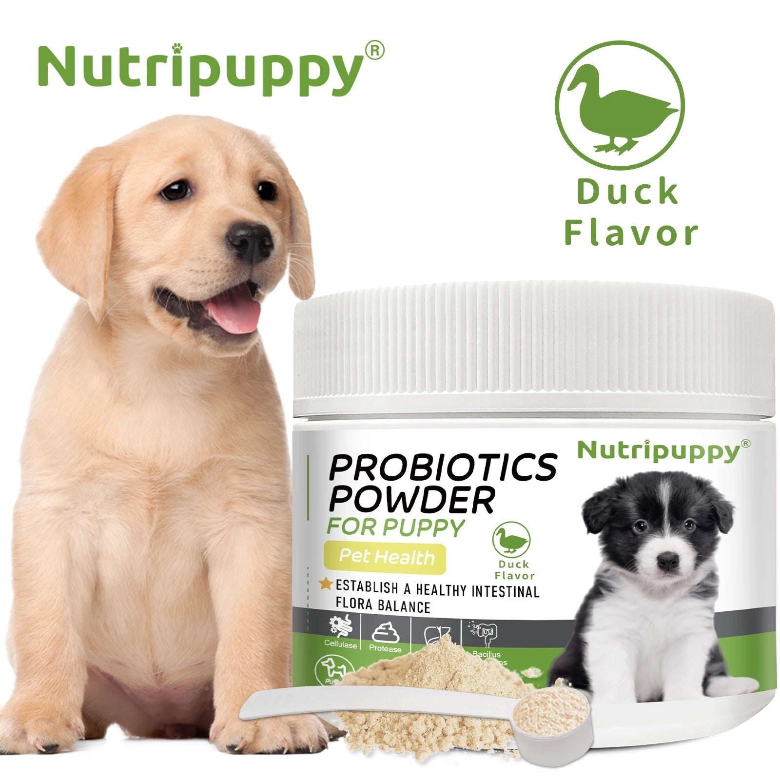 Dog Probiotic Powder Supplement - Supports Digestive Health&Relieves Diarrhea,Boosts Immune System for Puppy Adult Senior Dogs Happy Tails Pet Shop Store