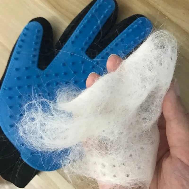 Pet Glove Cat Grooming Glove Cat Hair Deshedding Brush Gloves Dog Comb for Cats Bath Hair Remover Clean Massage Brush For Animal Happy Tails Pet Shop Store