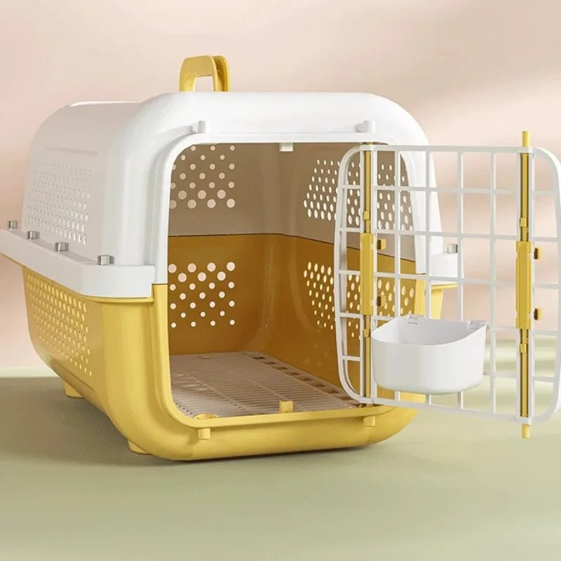Cage de transport ventilée pour animaux de compagnie (PP) pour petits chats et chiens, homologuée cabine, pour voiture ou avion. 