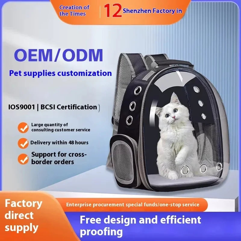 Sac à dos ventilé pour animaux de compagnie, homologué pour le transport aérien, idéal pour les petits et moyens chiens et chats, type capsule spatiale, randonnée