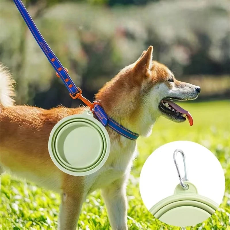 1Pc Pet Folding Bowl Silicone Bowl Travel Drinking Bowl Portable Dog Bowl Outdoor Drinking Bowl Cat and Dog Diet Bow
