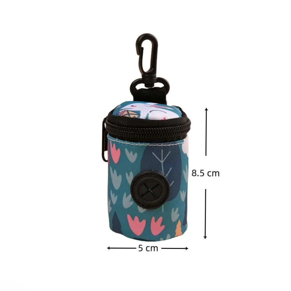 Dispensador de Bolsas para Excrementos de Perro Colgable con Cremallera Accesorio para Pasear Perros Soporte para Bolsas de Basura Portátil Lindo Organizador de Bolsas de Basura Suministros para Mascotas