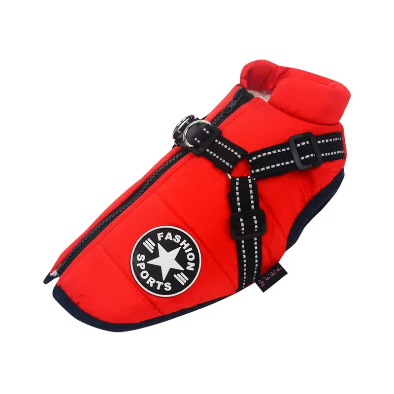 Casaco para Cães Grandes com Arnês, Roupas Quentes de Inverno para Cães Labrador, Casaco Impermeável para Cães Grandes, Roupa para Chihuahua e Bulldog Francês