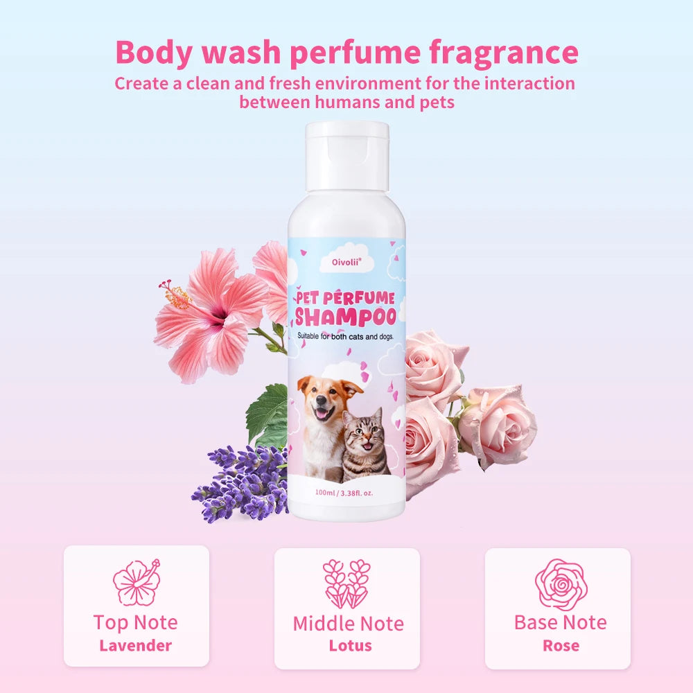Gel douche pour animaux, shampoing pour chien, déodorant, nettoyage en profondeur, parfum longue durée, pelage propre, lisse et brillant, parfum pour chat, gel douche pour le corps