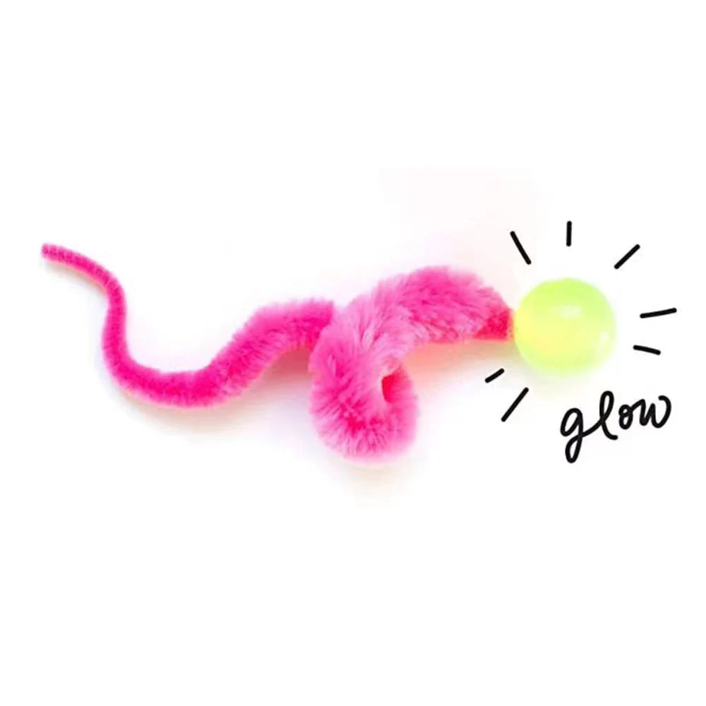 Jouets interactifs pour chats, balle rebondissante colorée, jouet en forme de chenille pour chat d'intérieur, jouet élastique