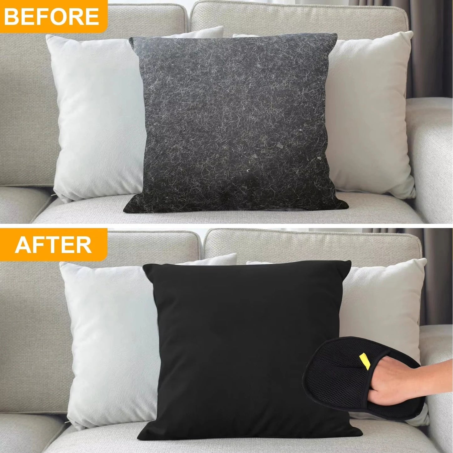 Pet Hair Removal Tool Reusable Static Removal Gloves, Double-Sided Grooming Gloves for Pets, Removes Pet Fur Hair for Carpets Happy Tails Pet Shop Store