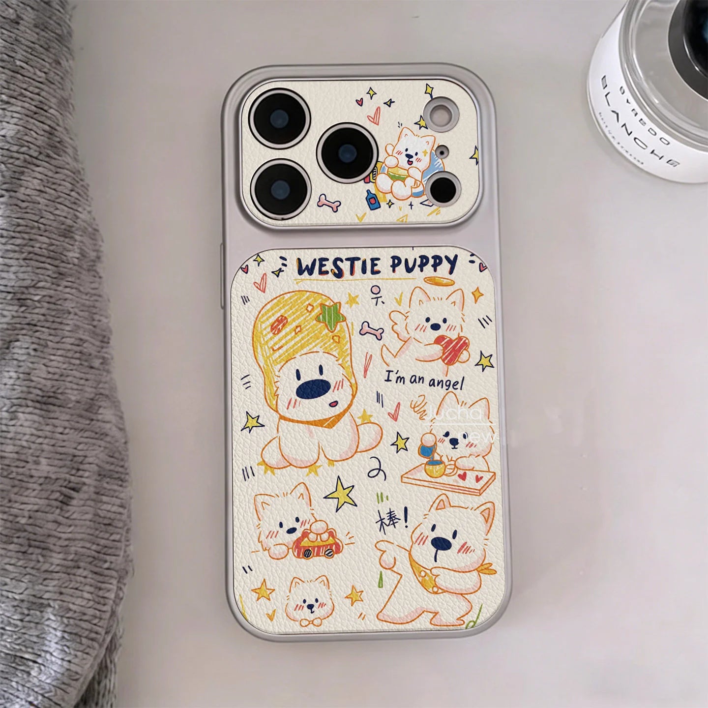 Interesante Estuche para teléfono con graffiti de perro bien educado para iPhone 17 AIR 16 15 14 13 PRO MAX PLUS, cubierta antipolvo y anticaídas