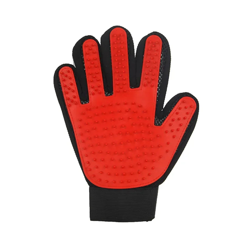 Pet Glove Cat Grooming Glove Cat Hair Deshedding Brush Gloves Dog Comb for Cats Bath Hair Remover Clean Massage Brush For Animal Happy Tails Pet Shop Store
