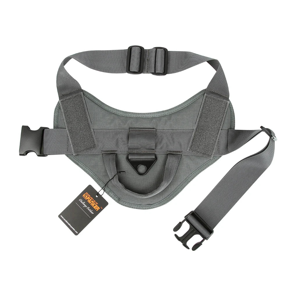 Harnais tactique pour chien avec poignée, gilet de randonnée et d'entraînement, accessoires pour chiens de taille moyenne à grande, harnais de sécurité et confortable. 