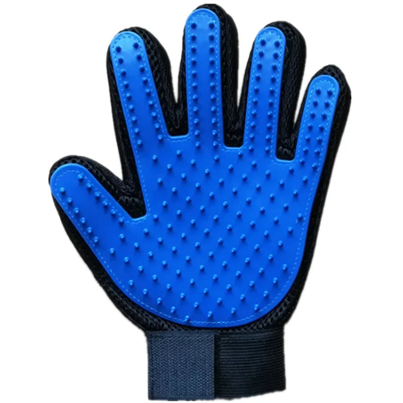 Pet Glove Cat Grooming Glove Cat Hair Deshedding Brush Gloves Dog Comb for Cats Bath Hair Remover Clean Massage Brush For Animal Happy Tails Pet Shop Store